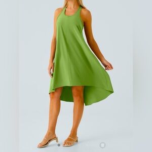 Halara Free Flow High Low Racerback Midi Dress w/ Built-in Bra Wome…